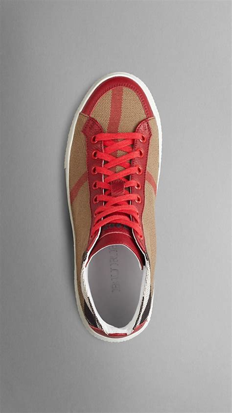 burberry canvas check high-top trainers|Burberry Sneakers for Women .